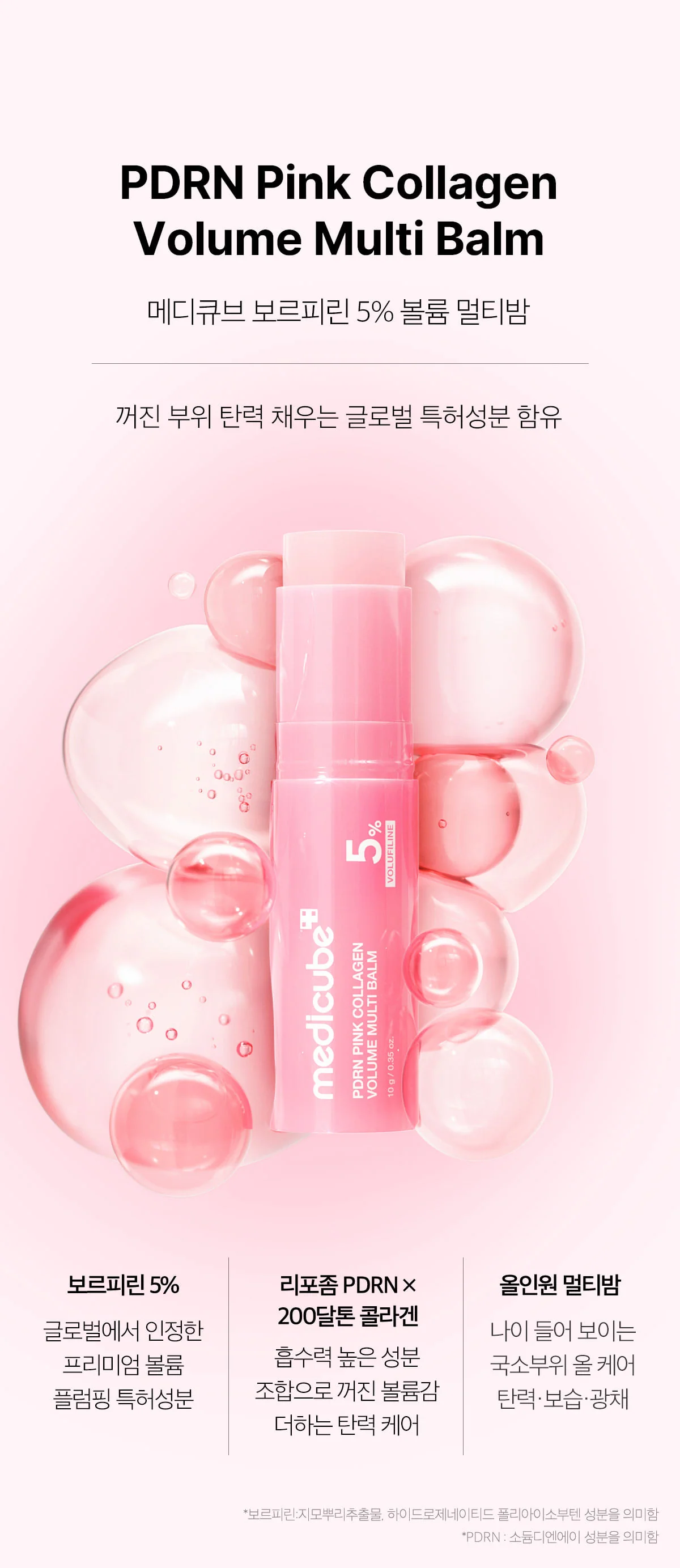Bálsamo Facial Medicube PDRN Pink Collagen Volume Multi 10G